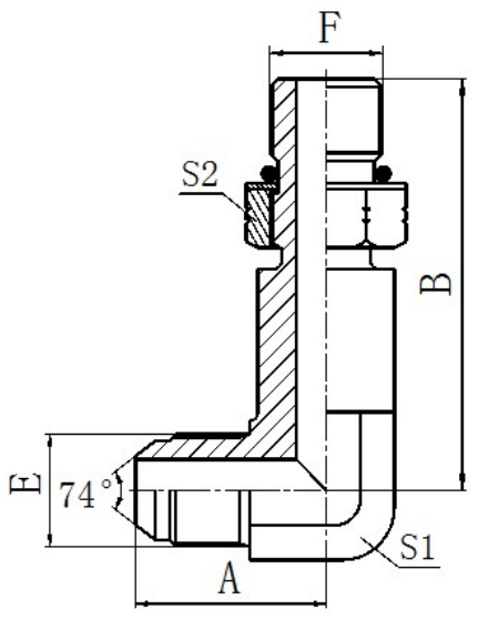 1JO9-OGL SAE ORB Stud Straight JIC Удлиненные коленчатые фитинги