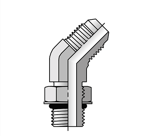 JIC SAE ORB Stud Fittings Угловой соединитель 45 градусов