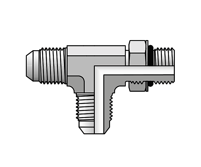 JIC SAE ORB Stud Fittings Run Тройник