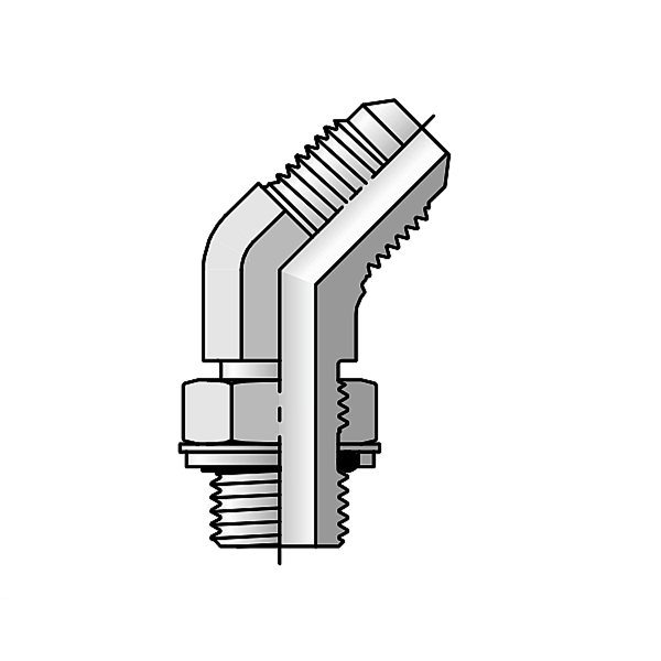 JIC BSPP Stud Fittings E45 Регулируемый коленчатый соединитель 