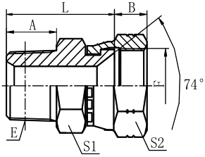 2TJ-SP JIC Поворотные фитинги с внутренней резьбой Прямой шпилька BSPT