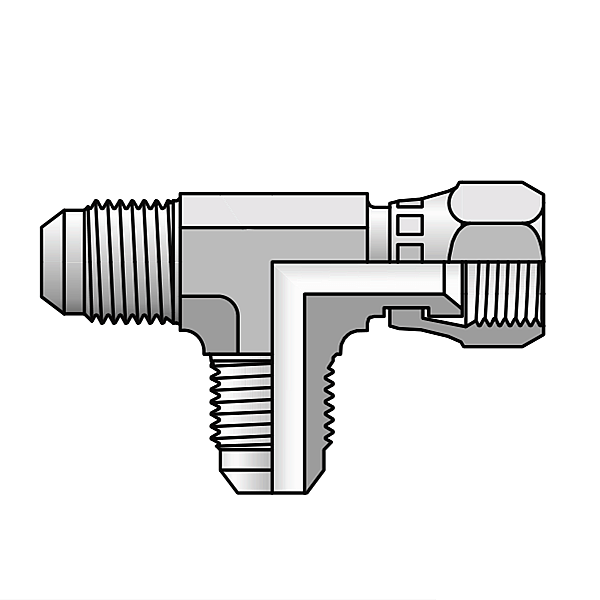 Поворотный тройник R6X JIC Соединитель SAE 070432 Run Tee
