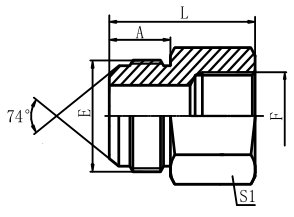 Прямые фитинги JIC с внутренней резьбой 5JB BSPP