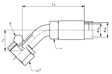Поворотный фитинг для шланга JIC с внутренней резьбой, колено 45° (SWE45)